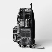 Weiße Klarinette Crosshatch Bedruckter Rucksack (Rechts)