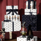 Weiße klassische Nussknacker-Geschenkpapier-Verpac Geschenkpapier