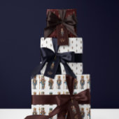 Weiße klassische Nussknacker-Geschenkpapier-Verpac Geschenkpapier