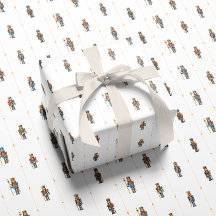 Weiße klassische Nussknacker-Geschenkpapier-Verpac
