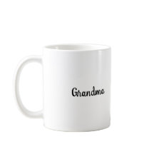 Weiße klassische Oma-Schrift-Tasse