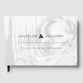 Weiße klassische, rustikale Winterhochzeit aus Hol Gästebuch (Vorderseite)