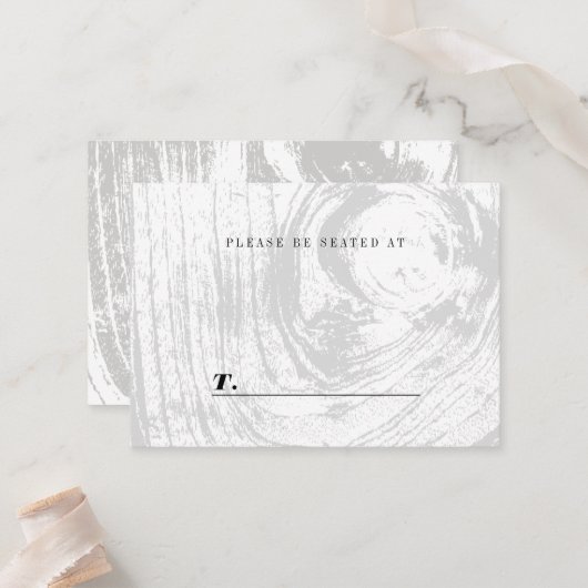 Weiße klassische, rustikale Winterhochzeit aus Hol Platzkarte (Vorderseite/Rückseite Beispiel)