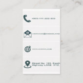 Weiße klassische Visitenkarten Visitenkarte (Rückseite)