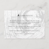 Weiße klassische Winterhochzeit aus rustikalem Hol Begleitkarte (Vorderseite)