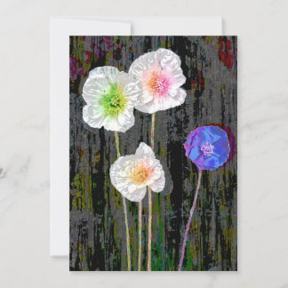 WEIßE KLATSCHMOHN EINLADUNG