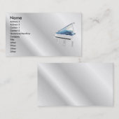 Weiße Klavier-Visitenkarte Visitenkarte (Vorne/Hinten)