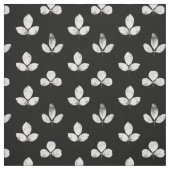 Weiße Klee auf schwarz Stoff (Muster)