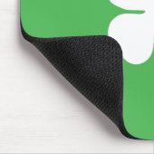 Weiße Kleeblatte Mousepad (Ecke)