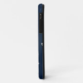 Weiße Kleeblätter auf blauem Hintergrund Case-Mate iPhone Hülle (Hinten/Links)