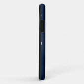 Weiße Kleeblätter auf blauem Hintergrund Case-Mate iPhone Hülle (Hinten/Rechts)