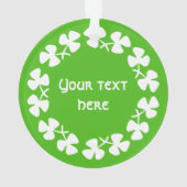 Weiße Kleeblätter hinzufügen Ornament (Rückseite)