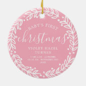 Weiße Kleider | Erste Weihnachten des Kindes Keramik Ornament (Hinten)