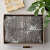 Weiße Kleider und Rose auf Holzdekoupage Seidenpapier (Geschenk)