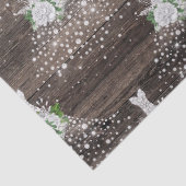 Weiße Kleider und Rose auf Holzdekoupage Seidenpapier (Detail)