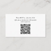 Weiße Kleidung QR-Code Beilage Karte (Rückseite)
