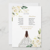 Weiße Kleidung quinceañera Einladung (Rückseite)