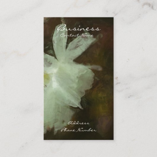 Weiße Kleidungsstücke Blumenmotive Visitenkarte (Vorderseite)