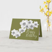 Weiße Kleidungsstücke mit Hintergrundfarbe Karte (Gelbe Blume)