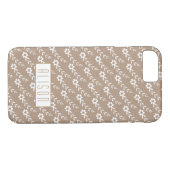 Weiße kleine Blume auf Kraftpapier rustikal Case-Mate iPhone Hülle (Rückseite (Horizontal))