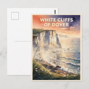 Weiße Klippen von Dover England Vintage Postkarte
