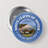 Weiße Klippen von Dover (rd) Button (Vorne & Hinten)
