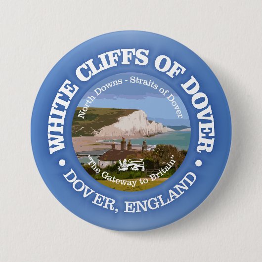 Weiße Klippen von Dover (rd) Button (Vorderseite)