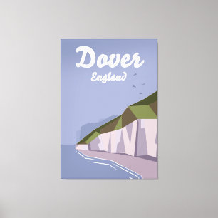 Weiße Klippen von Dover Reiseposter Leinwanddruck