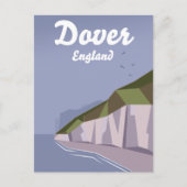 Weiße Klippen von Dover-Reiseposter Postkarte (Vorderseite)