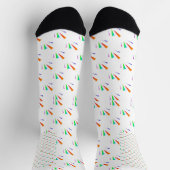 Weiße Kniestrümpfe mit schwarzen Fersen  Socken (Oben)