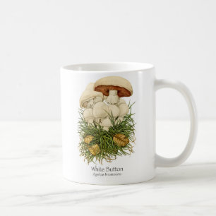 Weiße Knopf-Pilz-Kaffee-Tasse Kaffeetasse