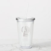 Weiße Kochmütze Acryltrinkbecher (Rückseite)