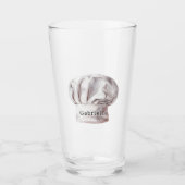 Weiße Kochmütze Glas (Vorderseite)