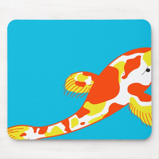 Weiße Koi Fische Mousepad (Vorne)