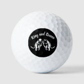 Weiße Könige und Königinnen Schwarzer Löwe und Löw Golfball (Vorderseite)