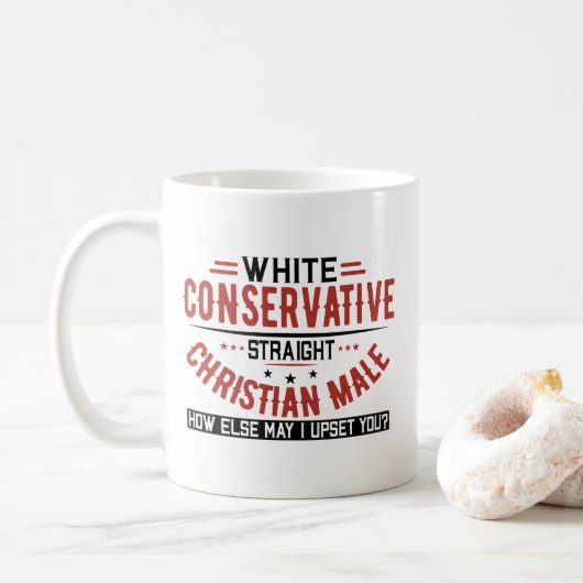 Weiße konservative Tasse (Mit Donut)