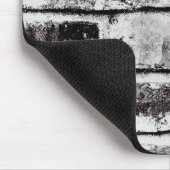 Weiße Kontrast-Industrie-Rustikal-Backstein-Textur Mousepad (Ecke)