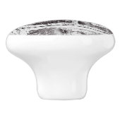 Weiße Kontrast Industrie rustikale Ziegeltextur Keramikknauf (Seitenansicht)