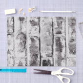 Weiße Kontrast Industrie rustikale Ziegeltextur Seidenpapier (Handwerk)