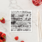 Weiße Kontrast Industrie rustikale Ziegeltextur Serviette (Beispiel)