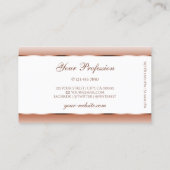 Weiße Koralle glänzend glänzend mit ovalen Rahmen Visitenkarte (Rückseite)