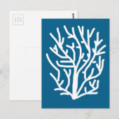 Weiße Korallen auf blauem Wasser Postkarte (Vorne/Hinten)
