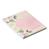 Weiße Korallenpfirsichblumen Sommername Notizblock (angewinkelt)