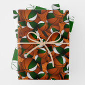 Weiße Korbbällchen Muster Geschenk Geschenkpapier Set (Beispiel)