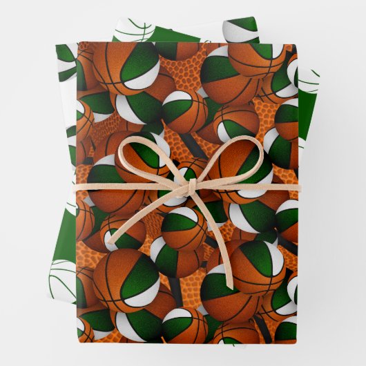 Weiße Korbbällchen Muster Geschenk Geschenkpapier Set (Beispiel)