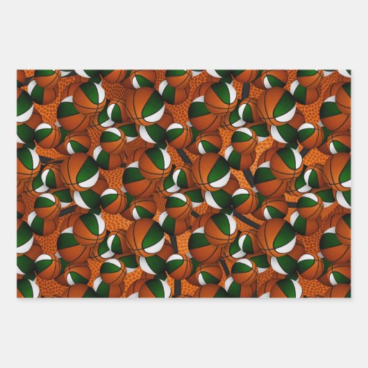 Weiße Korbbällchen Muster Geschenk Geschenkpapier Set (Vorderseite)