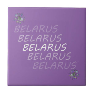 Weisse Kornblume National Belarus Fliese