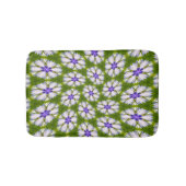 Weiße Kornblumen Muster Badematte (Vorderseite)