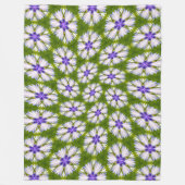 Weiße Kornblumen Muster Fleecedecke (Vorderseite)