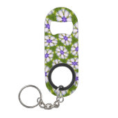 Weiße Kornblumen Muster Mini Flaschenöffner (Vorderseite)
